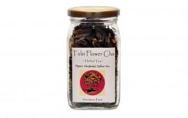 Vrindavan Farm Tulsi Flower Cha, Herbal Tea  Glass Jar  9 grams